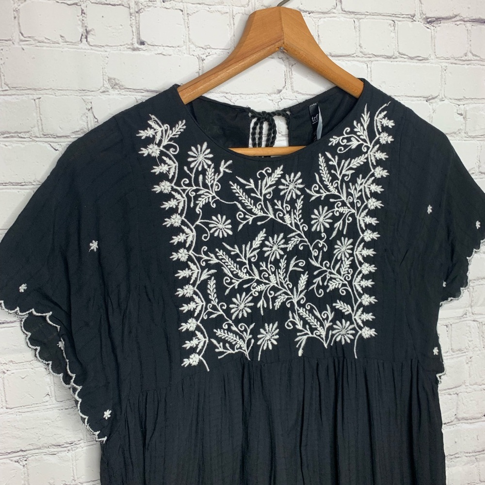 Zara Embroidered Tassle Dress Size Medium - Picture 2 of 6